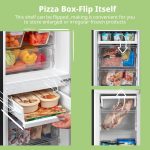 Freestanding Fridge Freezer 174L Low Frost Adjustable Thermostat LED Black - Image 5