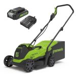 Cordless Lawn Mower 33cm 24V Brushless Motor 30L Bag 4Ah Battery - Image 10