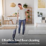 Electric Mop 105W Rotating Pads Hard Floor Cleaner Polisher Titanium/Blue - Image 2