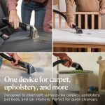 Portable Carpet Cleaner 16,400Pa Suction Dual Tank Black - Image 4