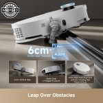 Robot Vacuum And Mop 20000Pa Conquers Obstacles Up To 2.4In Liftable Brush And Mops White - Image 2