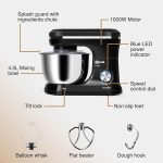Stand Mixer 4.5L 1000W 8 Speeds With Pulse Function Black - Image 6