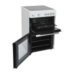 Freestanding Electric Cooker 68L Twin Cavity Ceramic Hob 4 Zones White - Image 7