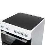 Freestanding Electric Cooker 68L Twin Cavity Ceramic Hob 4 Zones White - Image 4