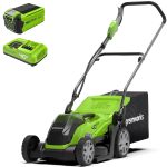 Cordless Lawnmower 41cm Cutting Width 50L Bag 2x 40V 2Ah Batteries - Image 8