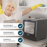 Mini Countertop Dishwasher 5L Touch Control LED Display 6 Programs Black - Image 7