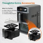 Freestanding Double Stack Airfryer 10L 2400W 9 Functions Black - Image 6
