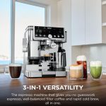 3-In-1 Espresso Cold Brew Filter Coffee Machine 25 Grind Settings Silver - Image 2