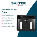 Dual Air Fryer 8.2L 12 Presets Sync & Match Cook Black - Image 2