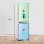 Freestanding Fridge Freezer 256L Frost Free Water Dispenser White - Image 3