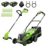 Cordless Lawn Mower 33cm 24V Brushless Motor 30L Bag 4Ah Battery - Image 9