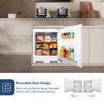 Integrated Under Counter Fridge 110L LED Light Reversible Door White - Image 5