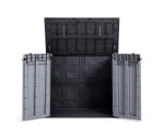 Outdoor Garden Storage Shed 57 X 32 X 48 In Grey Plastic Double Doors - Image 6