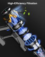 Cordless Vacuum Cleaner 600W 50kPa 65Min OLED Touch Screen Blue - Image 7