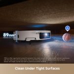 Robot Vacuum And Mop 20000Pa Conquers Obstacles Up To 2.4In Liftable Brush And Mops White - Image 3