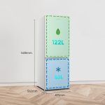 Freestanding Fridge Freezer 175L 60/40 Split E Rated White Reversible Door - Image 3