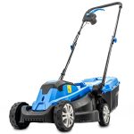 Corded Electric Lawn Mower 33cm 1300W 30L Grass Box 3 Heights Blue - Image 7