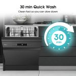 Freestanding Dishwasher 13 Place Settings 60cm Black - Image 5