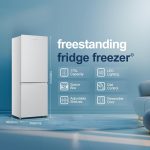 Freestanding Fridge Freezer 175L 60/40 Split E Rated White Reversible Door - Image 2