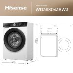 Freestanding Washer Dryer 8kg Wash 5kg Dry 1400rpm White - Image 2