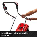 Cordless Lawn Mower 33cm 18V 4.0Ah Brushless Motor Red Black - Image 9