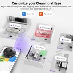 Robot Vacuum with Mop 7000Pa Suction Lidar Navigation Self-Empty Station Black - Image 6