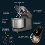 Spiral Mixer 7.3L 58 Speeds Dough Hook Beater Whisk Charcoal Grey - Image 5