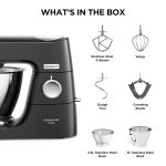 Stand Mixer 1200W Integrated Scale 5L 3.5L Bowls Black - Image 7