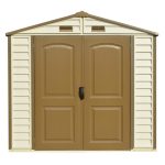Plastic Garden Storage Shed 8 X 6 Ft Brown Double Doors Lockable - Image 4