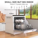 Table Top Dishwasher 5 Place Settings 5L Tank 6 Programmes White - Image 2