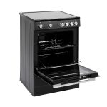 Freestanding Electric Single Cavity Cooker 68L 4 Ceramic Hobs Black - Image 5