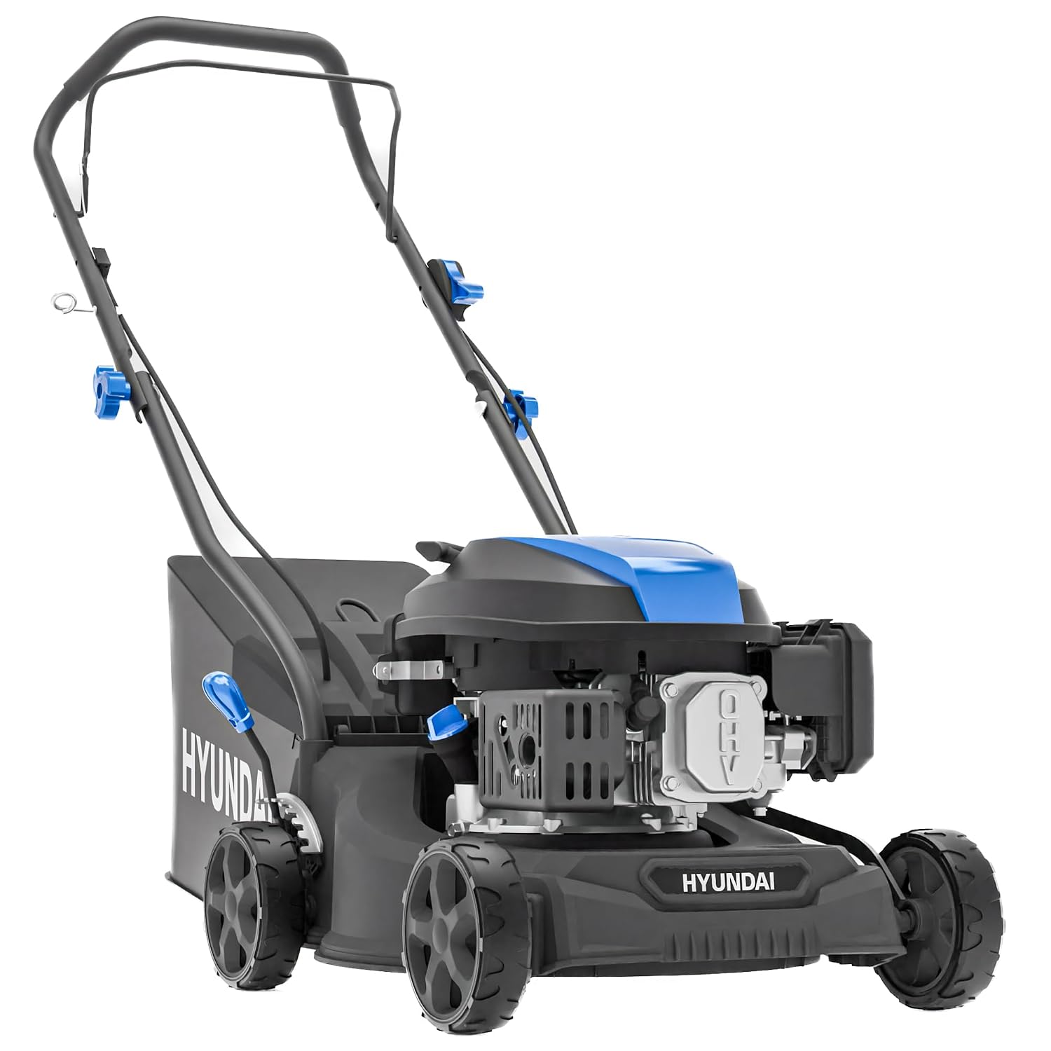71hNAcWRzjL._SL1500.jpg Petrol Lawn Mower 40cm 139cc 7 Cutting Heights 25-75mm 40L Grass Bag Black - Image 1