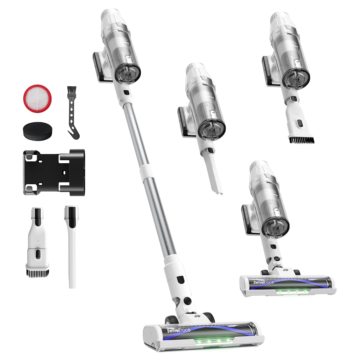 71hTm6DXBNL._SL1500.jpg Cordless Stick Vacuum Cleaner 580W 48KPa Suction 65 Min White - Image 1