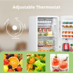 Under Counter Fridge 93L Retro Chiller Box Adjustable Thermostat White - Image 7