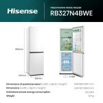 Freestanding Fridge Freezer 256L 50/50 Frost Free White - Image 3