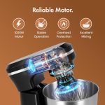 Stand Mixer 4.5L 1000W 8 Speeds With Pulse Function Black - Image 5