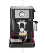 Pump Espresso Coffee Machine 15 Bar 1L Stainless Steel Black - Image 3