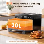 Air Fryer Oven 30L 18 Presets Dual-Cook Digital Touch Black - Image 2