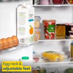 Freestanding Larder Fridge 242L 55cm 143cm Black - Image 6