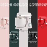 Mini Stand Mixer 3.5L 10 Speed 800W Dough Hook Whisk Beater Grey White - Image 7