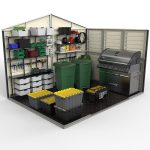 Plastic Garden Storage Shed 10.5 X 8 Ft Double Doors Lockable Dark Grey - Image 4