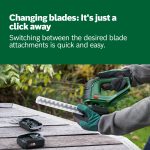 Cordless Grass And Shrub Shear 18V 2.0Ah 85m² Black Green - Image 4