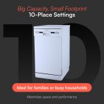 Freestanding Dishwasher 10 Place Settings 45cm White - Image 5