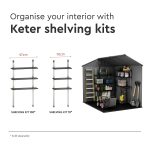 Garden Storage Shed 6 X 8 Ft Grey Resin Double Doors - Image 7