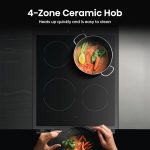 Electric Cooker 69L/43L Double Oven Air Fry Mode Ceramic Hob Black - Image 10