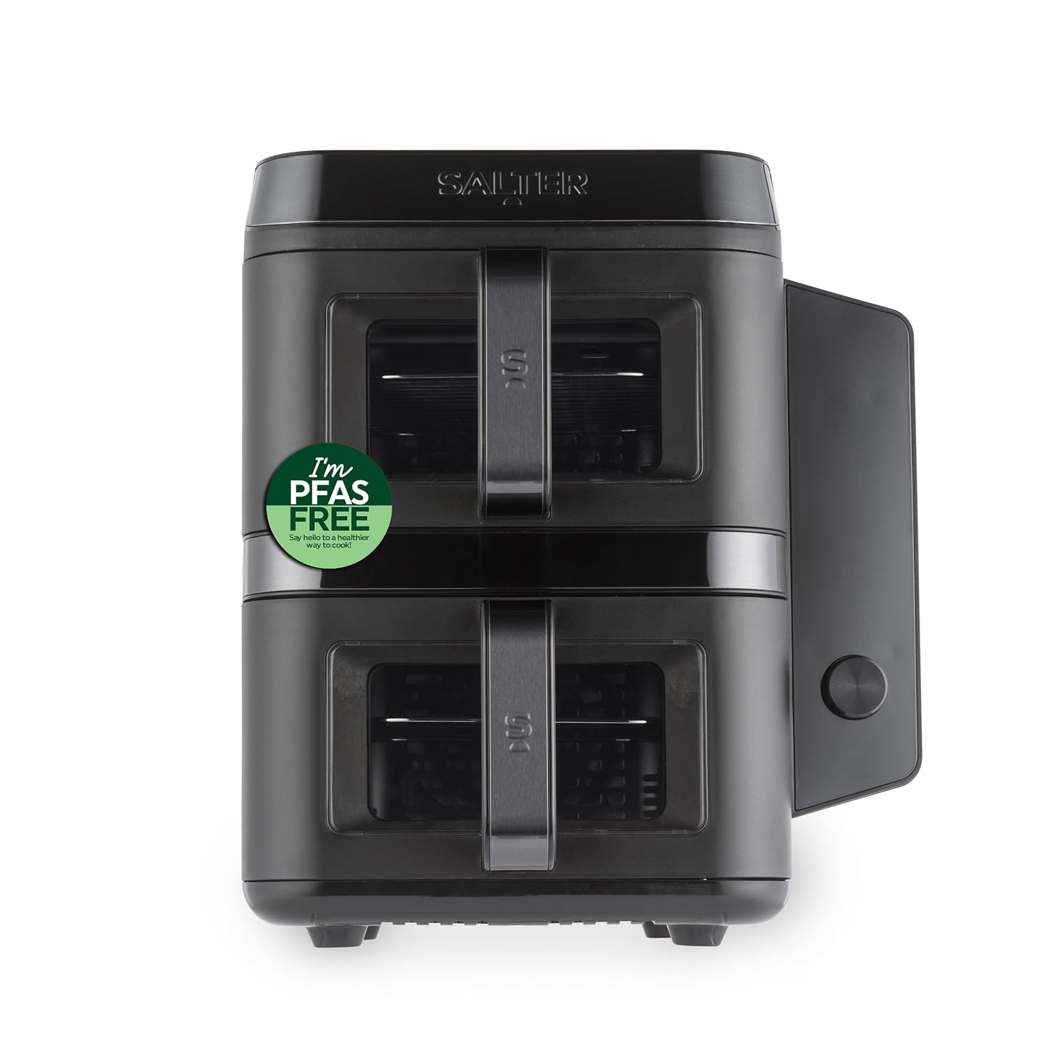 71lgvAcsyTL._SL1500.jpg Double Stack Air Fryer 9L 2400W 12 Functions Black - Image 1