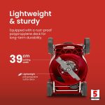 Self-Propelled Petrol Lawnmower 39cm 123cc 40L Grass Collector Red - Image 5