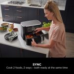 Dual Zone Digital Air Fryer 7.6L 6-in-1 Black - Image 9