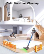 Cordless Stick Vacuum Cleaner 600W 50kPa Suction 65min Runtime Blue - Image 8