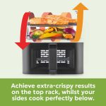Double Stack Air Fryer 9L 2400W 12 Functions Black - Image 10